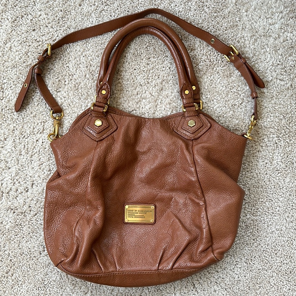 Marc by Marc Jacobs brown leather hobo bag